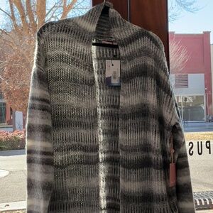 Room 34 Black and white Striped Cardigan
